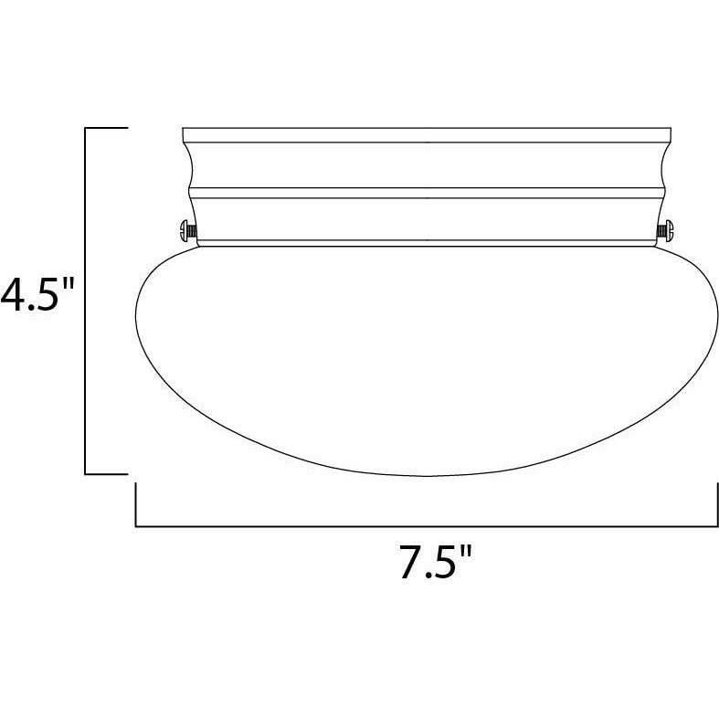 Maxim Lighting ESSENTIALS - 588X 5884MRSN Flush Mount Contemporary - Nickel