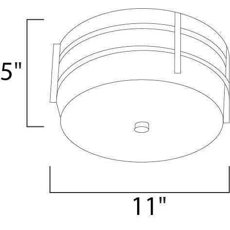 Maxim Lighting LUNA LED E26 65217WTBM Exterior Modern - Aluminum