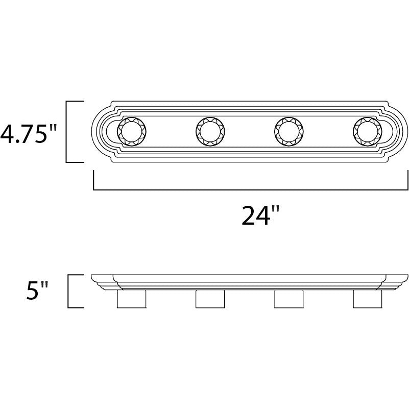 Maxim Lighting ESSENTIALS - 712X 7124PC Bathroom Fixture Contemporary - Chrome