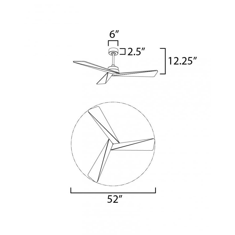 Maxim Lighting VORTEX 88836NAB Fan - Brass