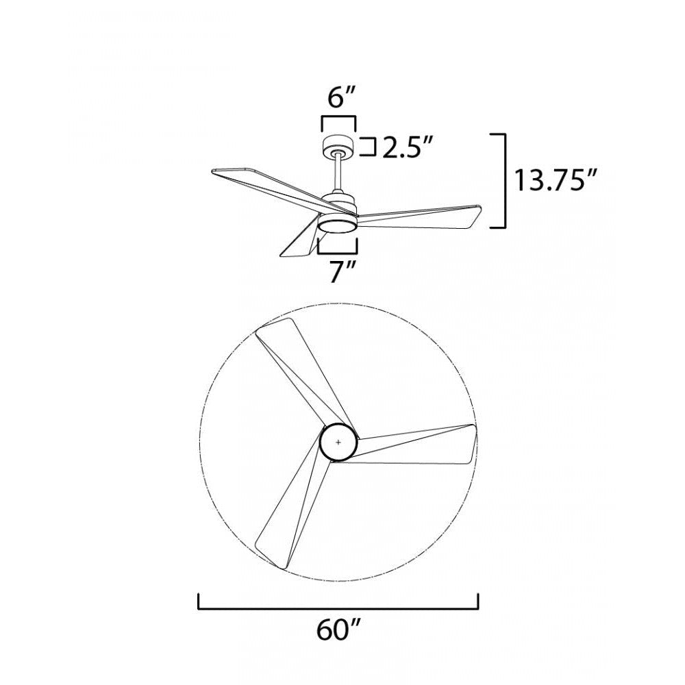 Maxim Lighting VORTEX 88839WTNAB Fan - Brass