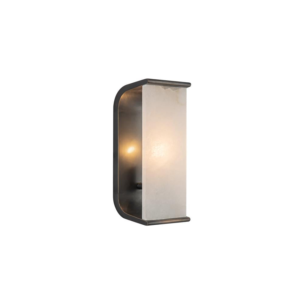 ALORA Lighting Abbott WV327010UBAR Wall/Vanity Light Fixture, 1 Light, Urban Bronze/Alabaster