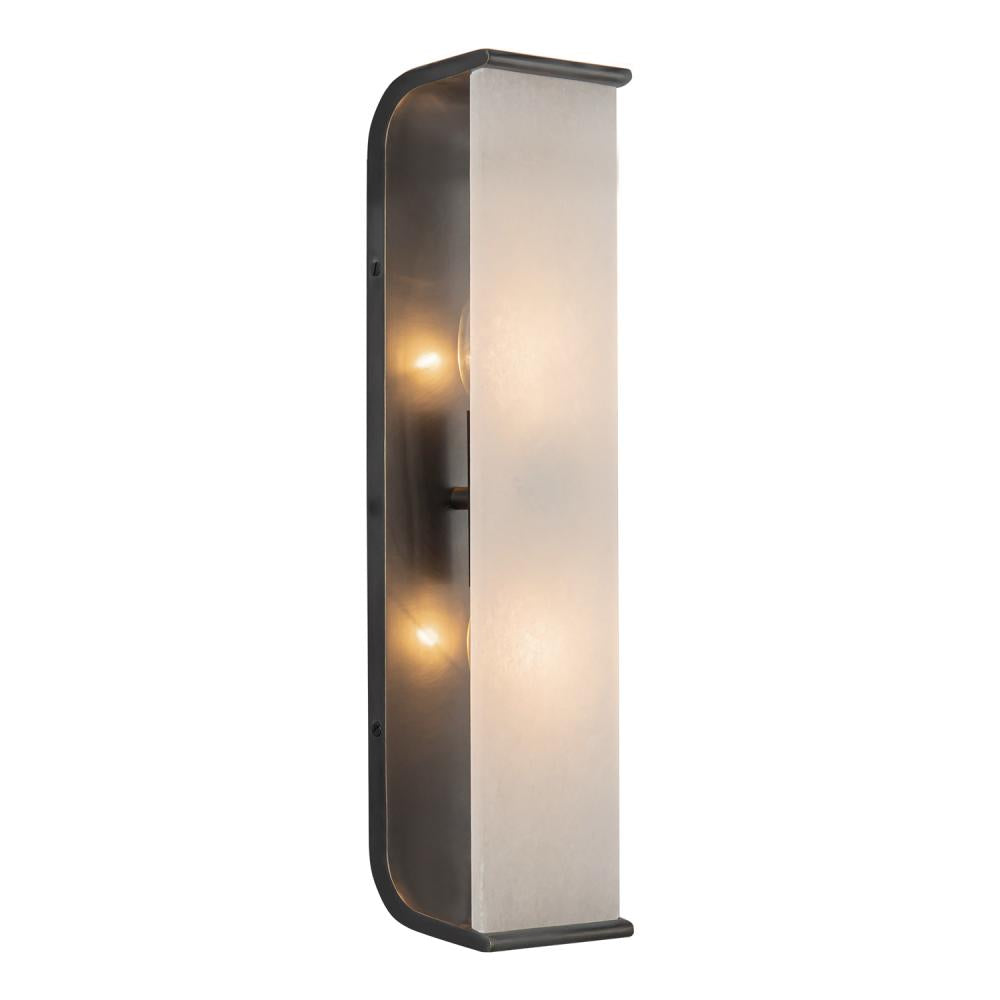 ALORA Lighting Abbott WV327019UBAR Wall/Vanity Light Fixture, Urban Bronze/Alabaster