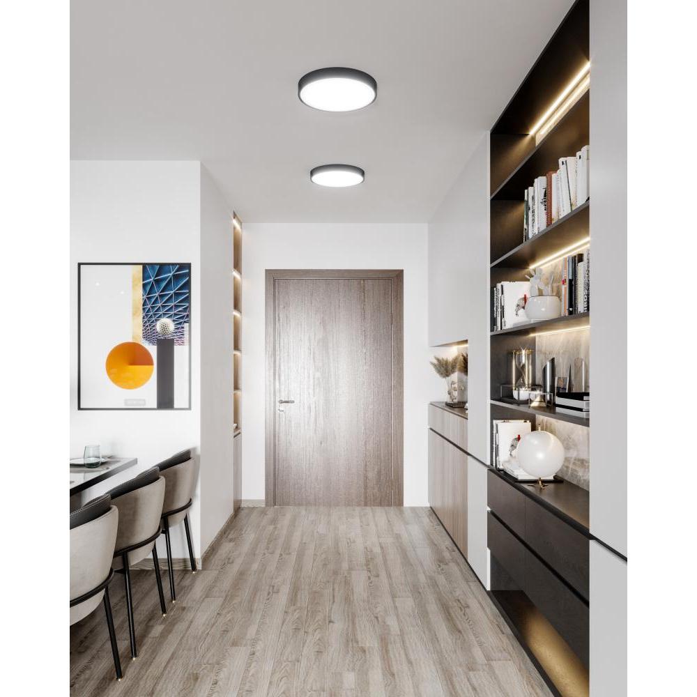 ALORA MOOD Lighting FM554015MB-5CCT Adelaide 15-in Flush Mount, LED, Matte Black