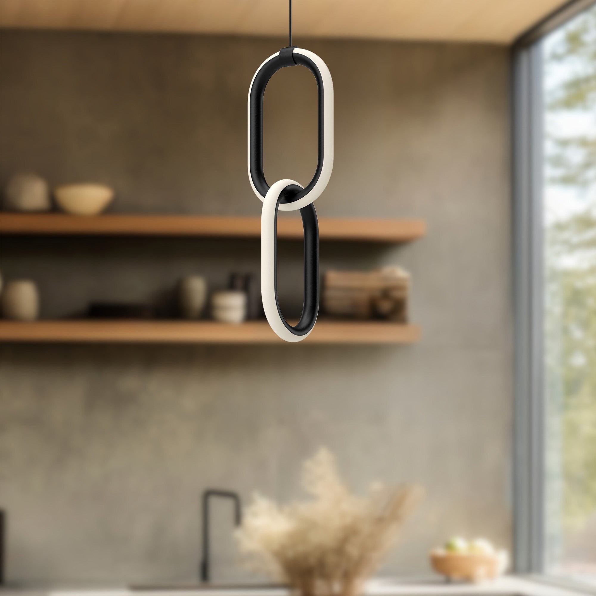 Kuzco Airen PD92615-BK-UNV Pendant, 15-in, LED, Black