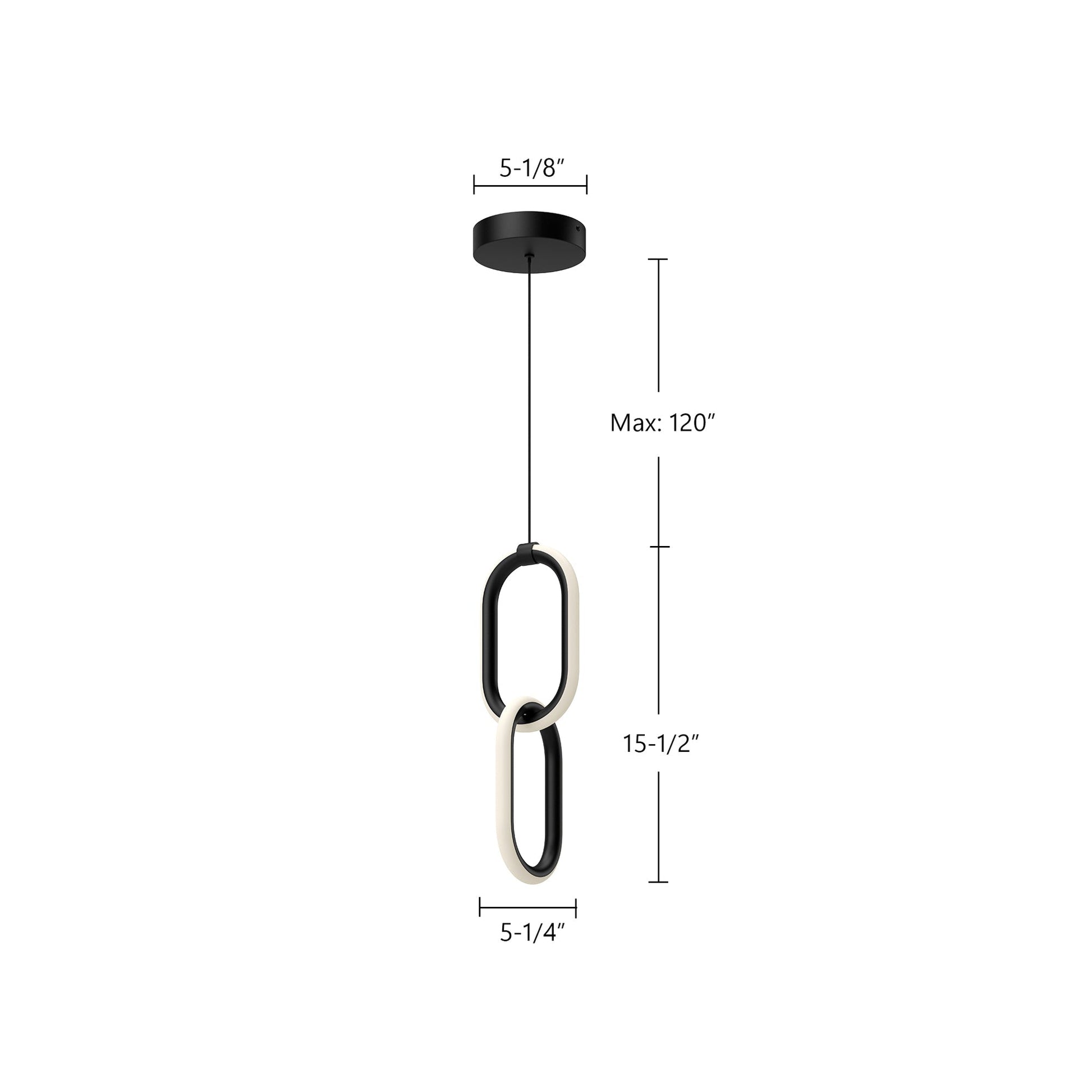 Kuzco Airen PD92615-BK-UNV Pendant, 15-in, LED, Black