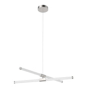 Kuzco Lighting CH18537-BN Akari 37-in Brushed Nickel LED Chandelier, UL Damp Rated, Brushed Nickel