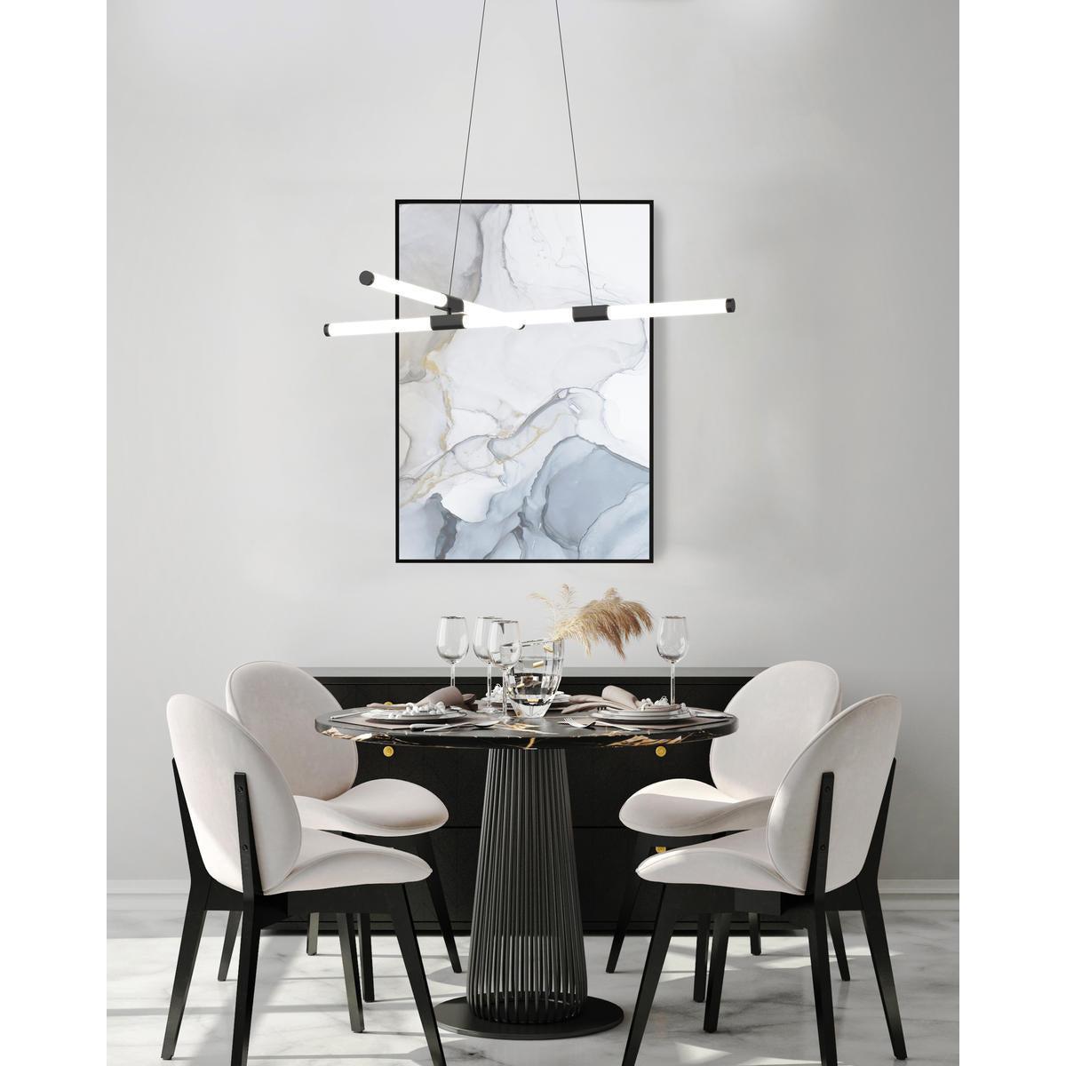 Kuzco Lighting CH18548-BK Akari 48-in Black LED Chandelier, UL Listed, Black