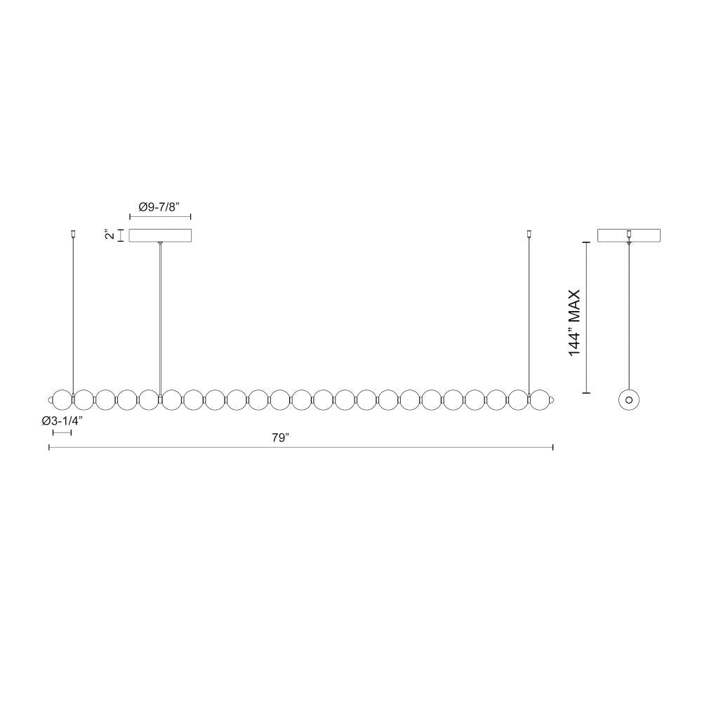 ALORA Lighting Akoya CH321506CH 23 Light Chandelier, Chrome