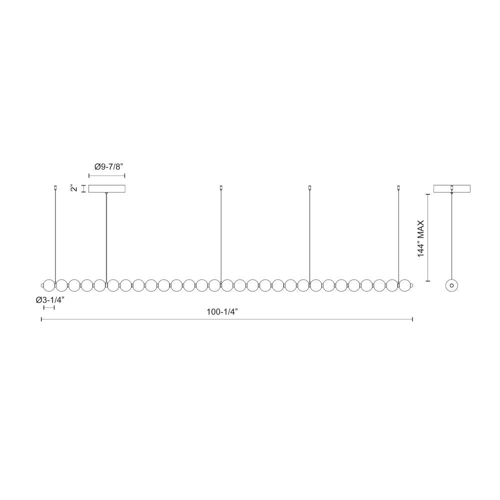 ALORA Lighting Akoya CH321508CH Chandelier, 29 Light, Chrome