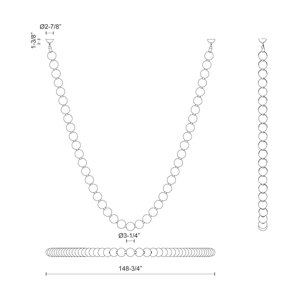 Alora Lighting AKOYA PD321512CH Pendant - Chrome