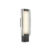 ALORA Lighting Alai WV374118UBCR Wall Vanity Light Fixture, UL Damp Rated, Urban Bronze/Ribbed Glass
