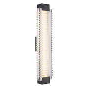 Alora Lighting WV374225UBCR Wall Vanity Light Fixture, Urban Bronze/Ribbed Glass