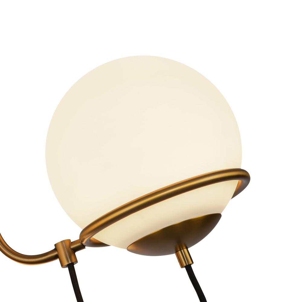 ALORA MOOD Lighting Alba CH458323AGOP Chandelier, UL Listed, Aged Brass/Opal Glass