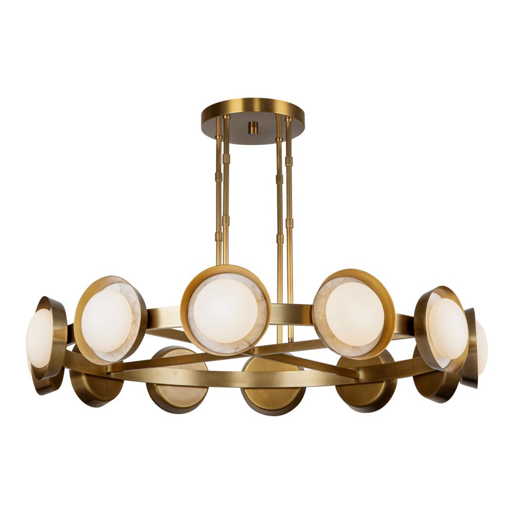 ALORA Lighting CH320050VB LED Chandelier, UL Listed, Vintage Brass