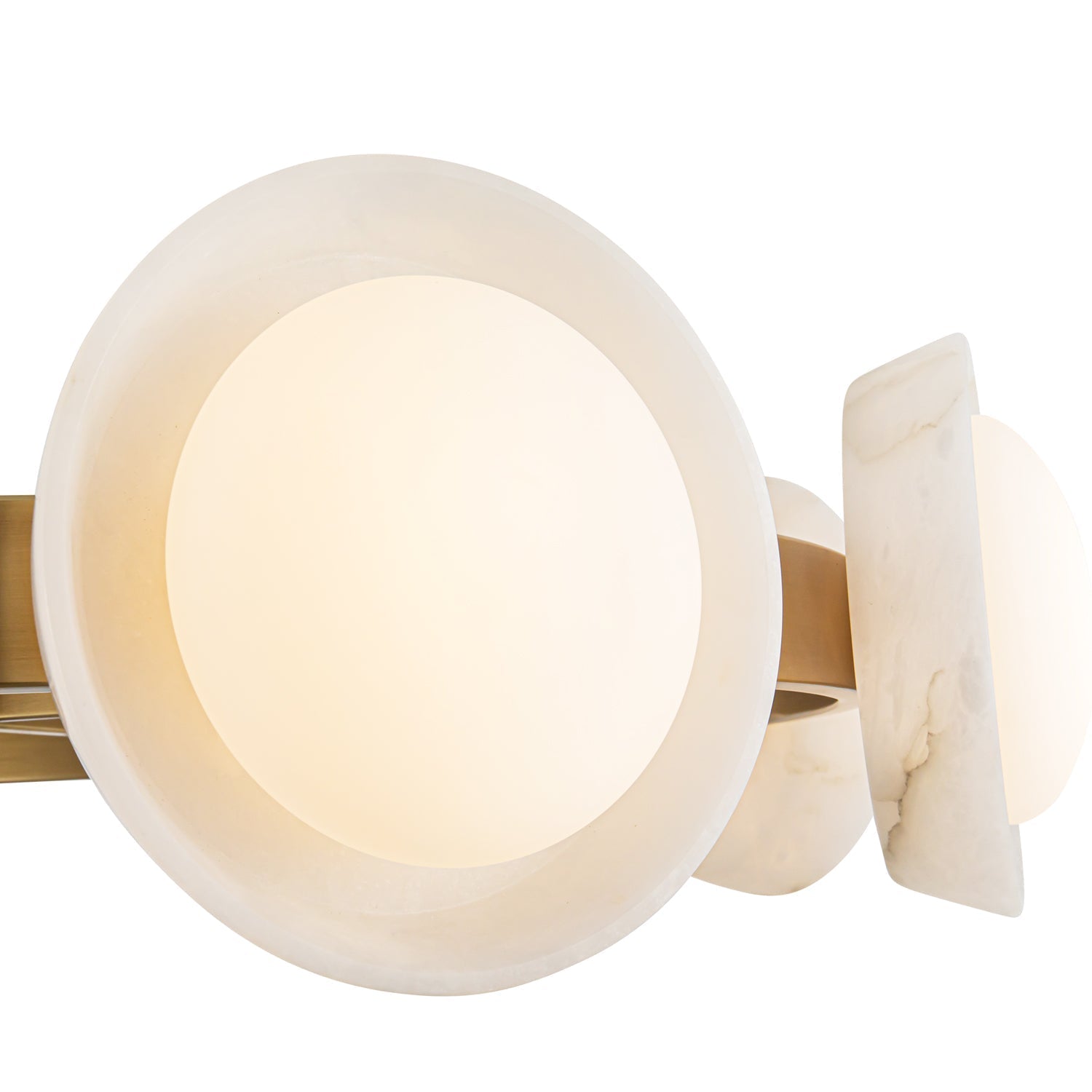 ALORA Lighting CH320837VBAR-UNV Alonso 37-in LED Chandelier, Vintage Brass/Alabaster