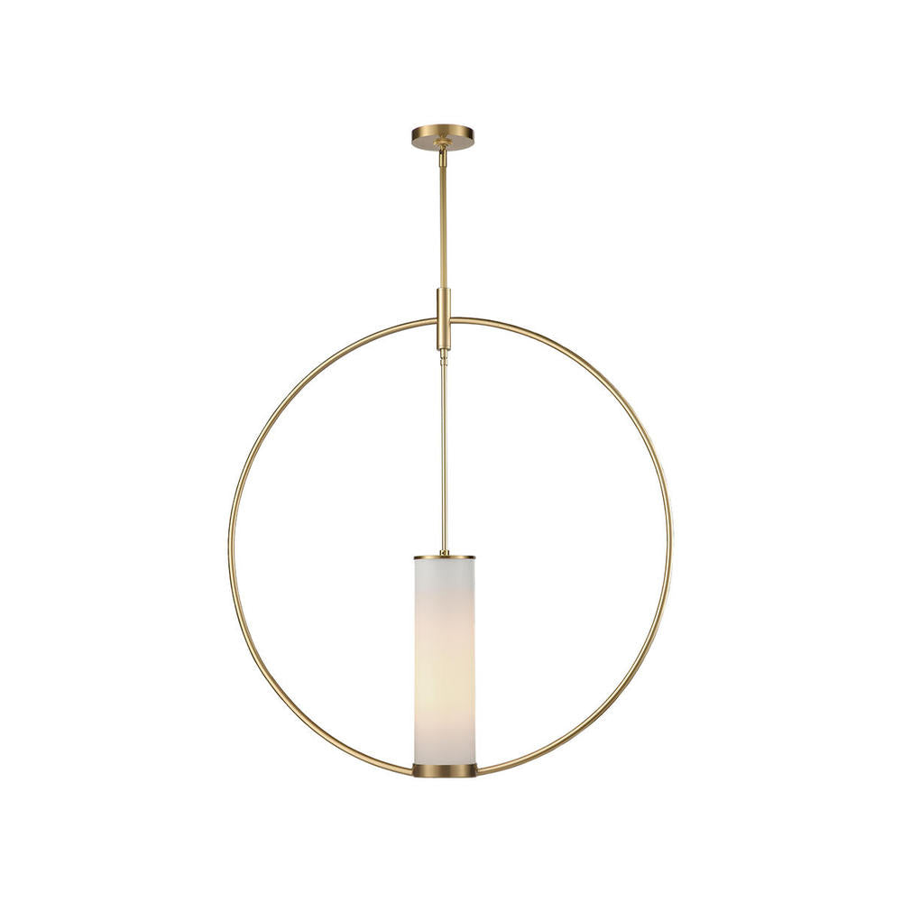 Alora Lighting AMOR PD309130NBOP Pendant Traditional - Natural Brass Opal Glass