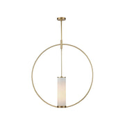 Alora Lighting AMOR PD309130NBOP Pendant Traditional - Natural Brass Opal Glass