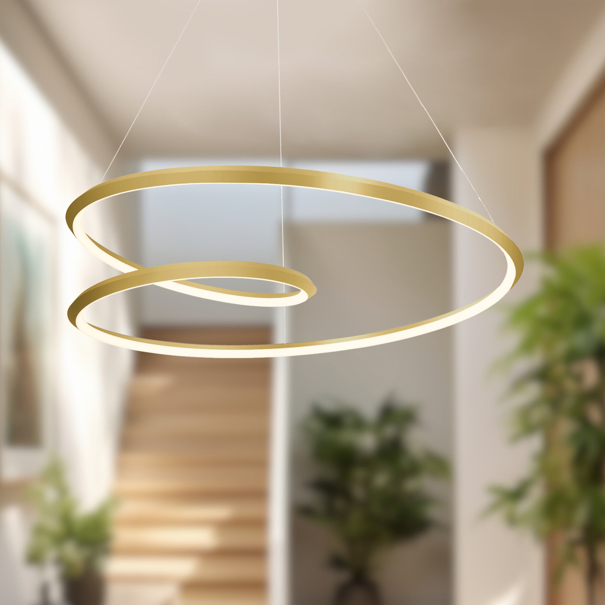 Kuzco Ampersand PD22332-BG-UNV Pendant Fixture, UL Listed, Brushed Gold