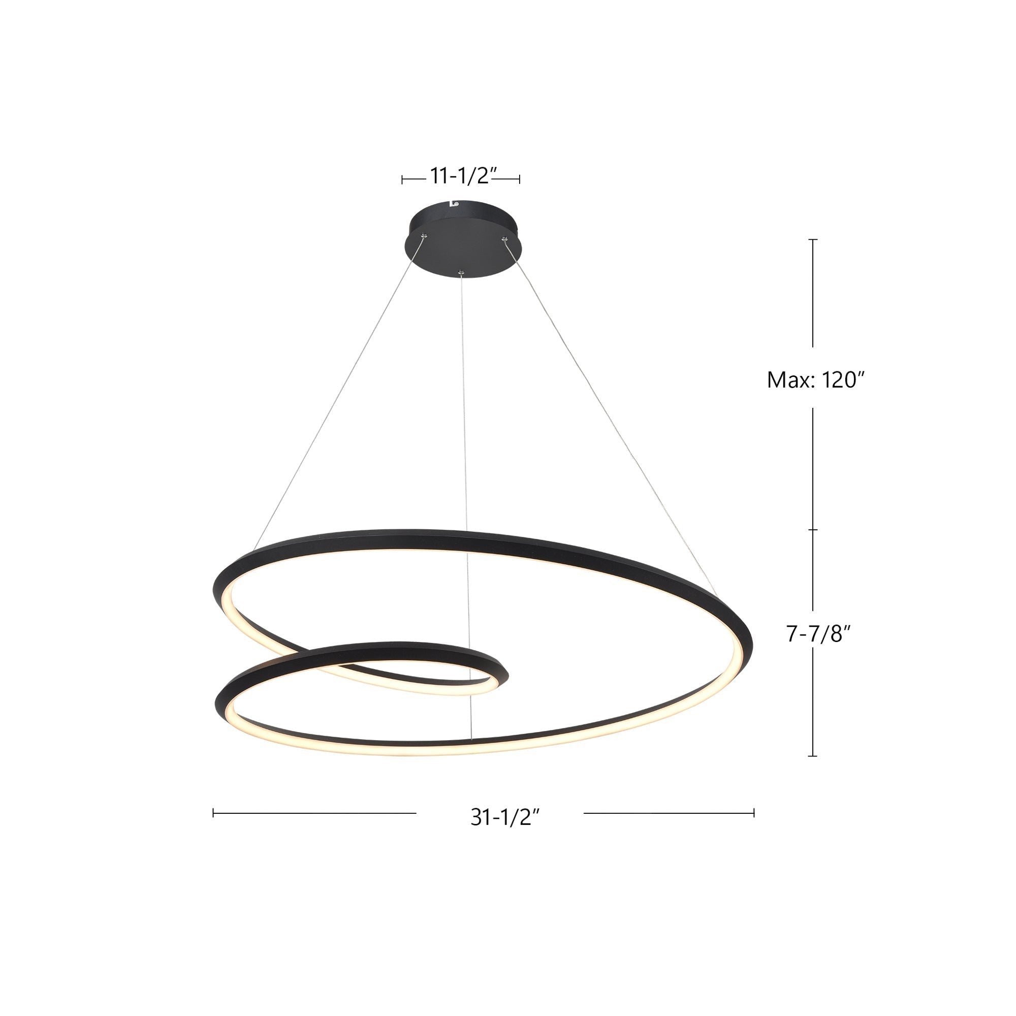 Kuzco Ampersand PD22332-BG-UNV Pendant Fixture, UL Listed, Brushed Gold