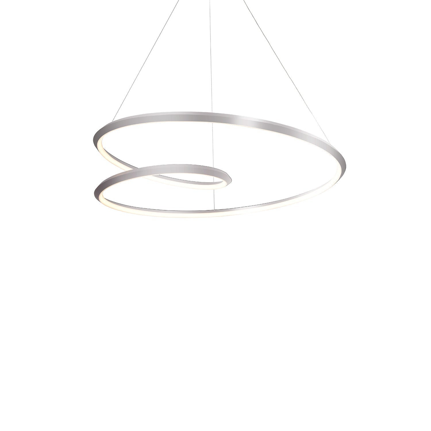 Kuzco Ampersand 32-in Brushed Nickel LED Pendant, UL Damp Rated, Brushed Nickel