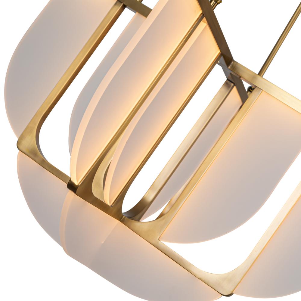 ALORA Lighting CH336830VB Chandeliers, 30-in Vintage Brass LED, Modern Art Deco Inspired