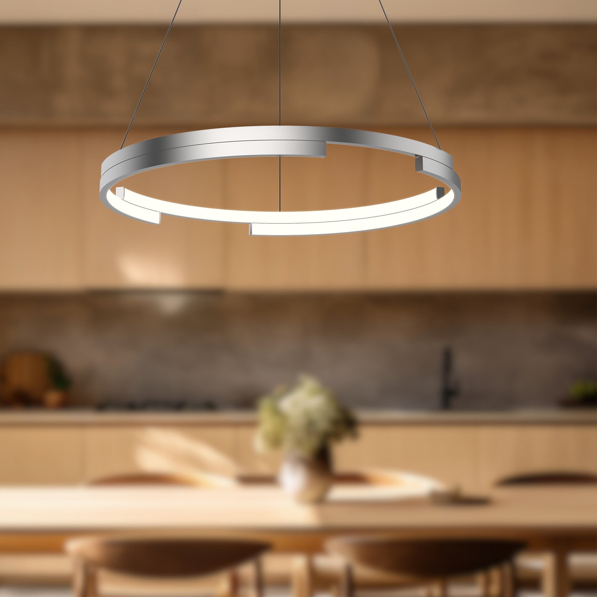 Kuzco Anello Minor PD52724-BN-UNV Pendant, LED, Brushed Nickel