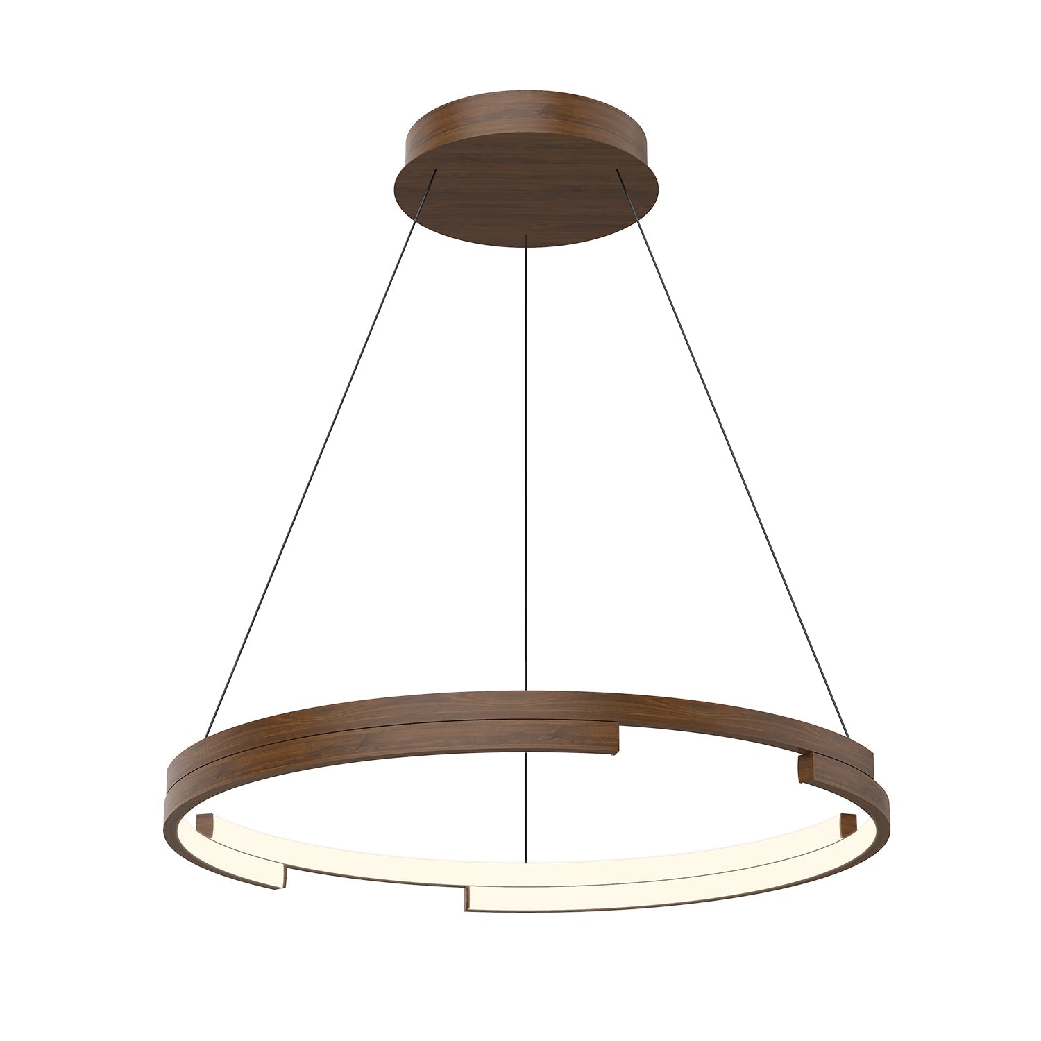 Kuzco Anello Minor PD52724-WT-UNV Pendant, 24-in, LED, Walnut