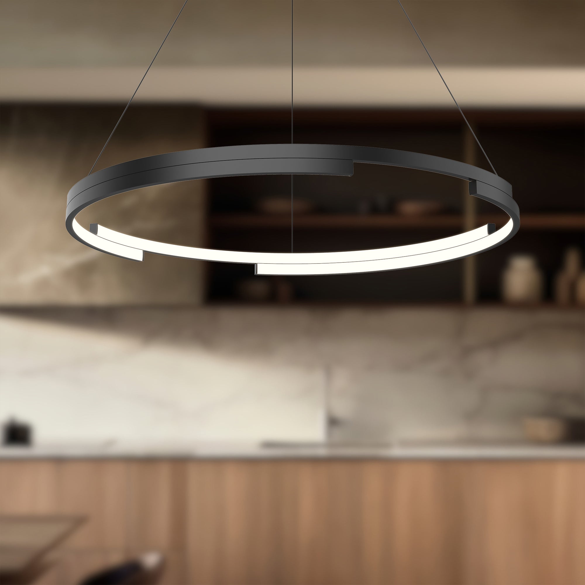 Kuzco Anello Minor PD52732-BK-UNV Pendant, Two Layers, Black