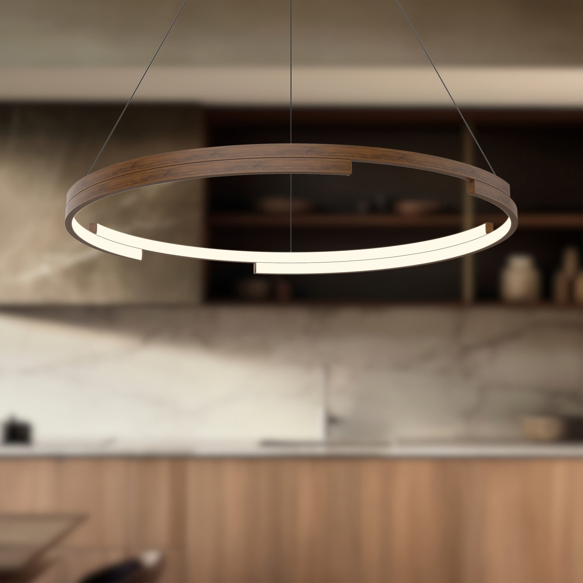 Kuzco Anello Minor PD52732-WT-UNV Pendant, LED, Walnut