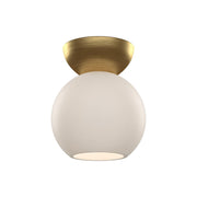 Kuzco Arcadia SF59706-BG/OP Semi Flush Mount, 1 Light, Brushed Gold/Opal Glass