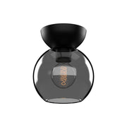 Kuzco Arcadia SF59706-BK/SM Semi Flush Mount, 1 Light, Black/Smoked