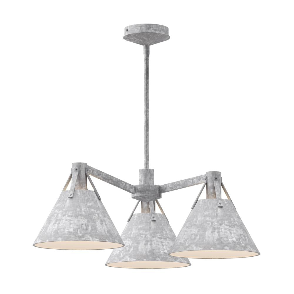Alora Mood Lighting Archer CH584525SL Chandelier, 3 Lights, Steel Shade