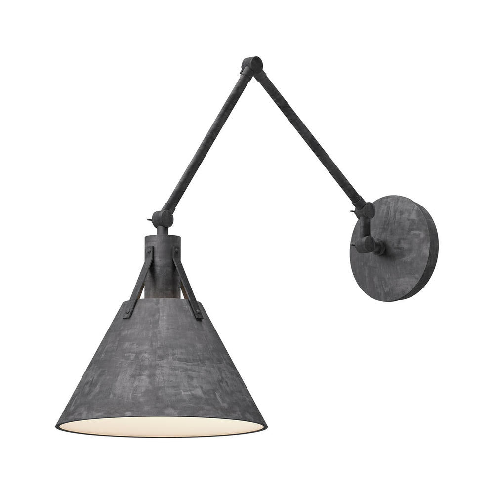ALORA MOOD Lighting WV584510SL Wall Vanity Light Fixture, 1 Light, Steel Shade