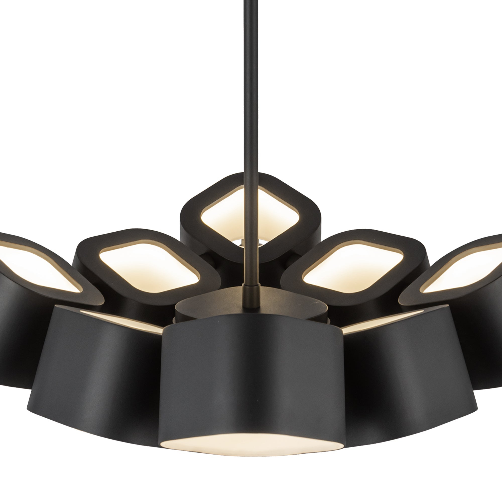 Kuzco Arena 18-in Black LED Chandelier, MPN CH73418-BK-UNV, Chandelier, 80W Watt, Black