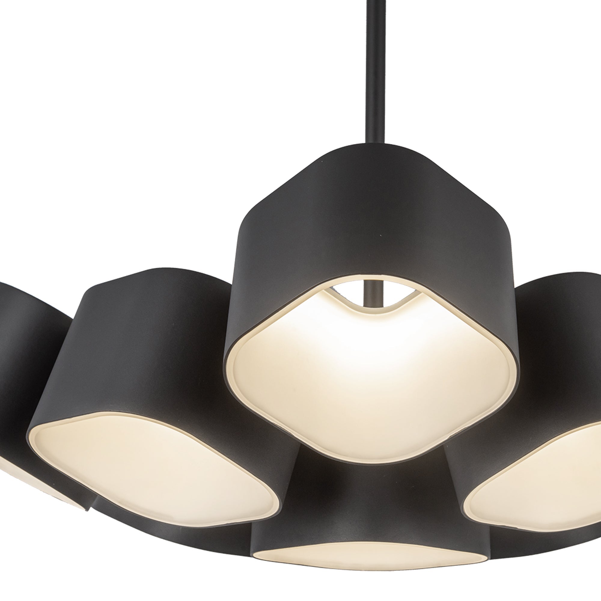 Kuzco Arena 18-in Black LED Chandelier, MPN CH73418-BK-UNV, Chandelier, 80W Watt, Black
