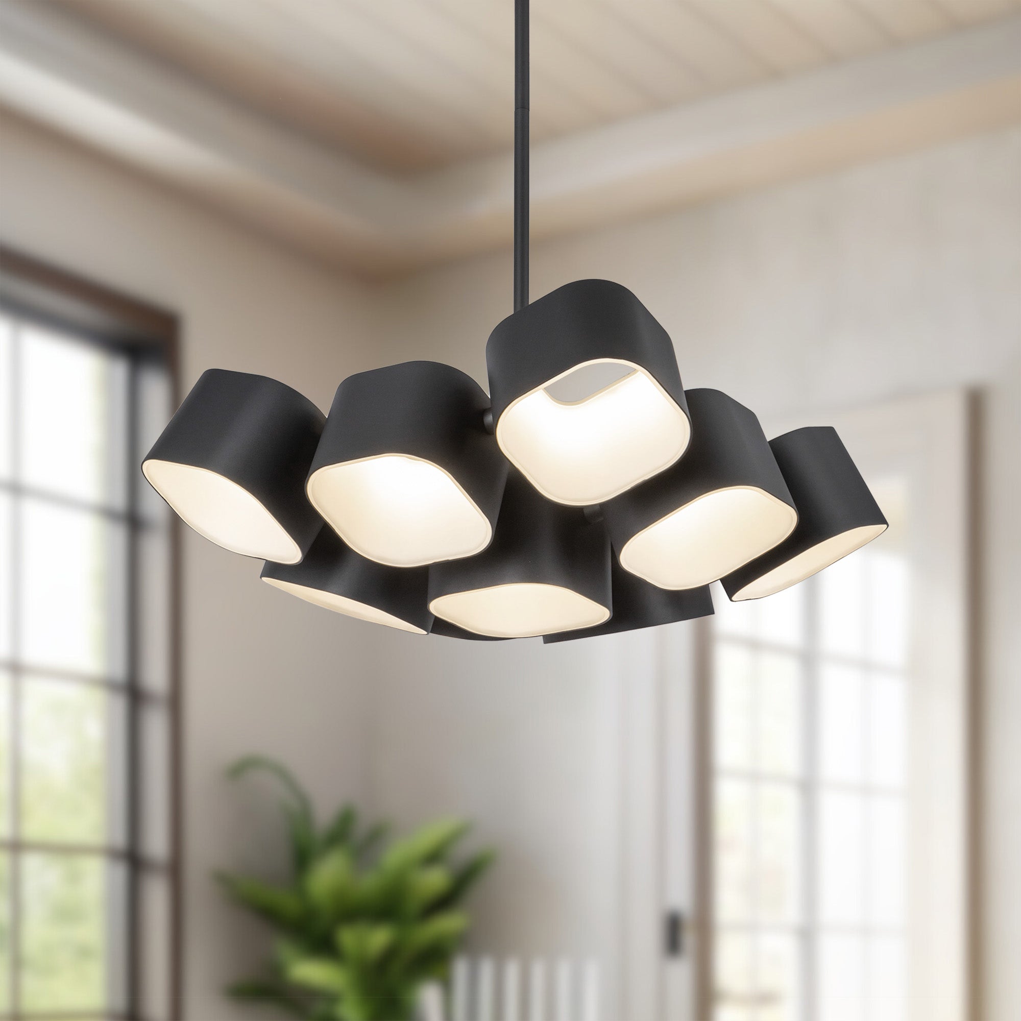 Kuzco Arena 18-in Black LED Chandelier, MPN CH73418-BK-UNV, Chandelier, 80W Watt, Black