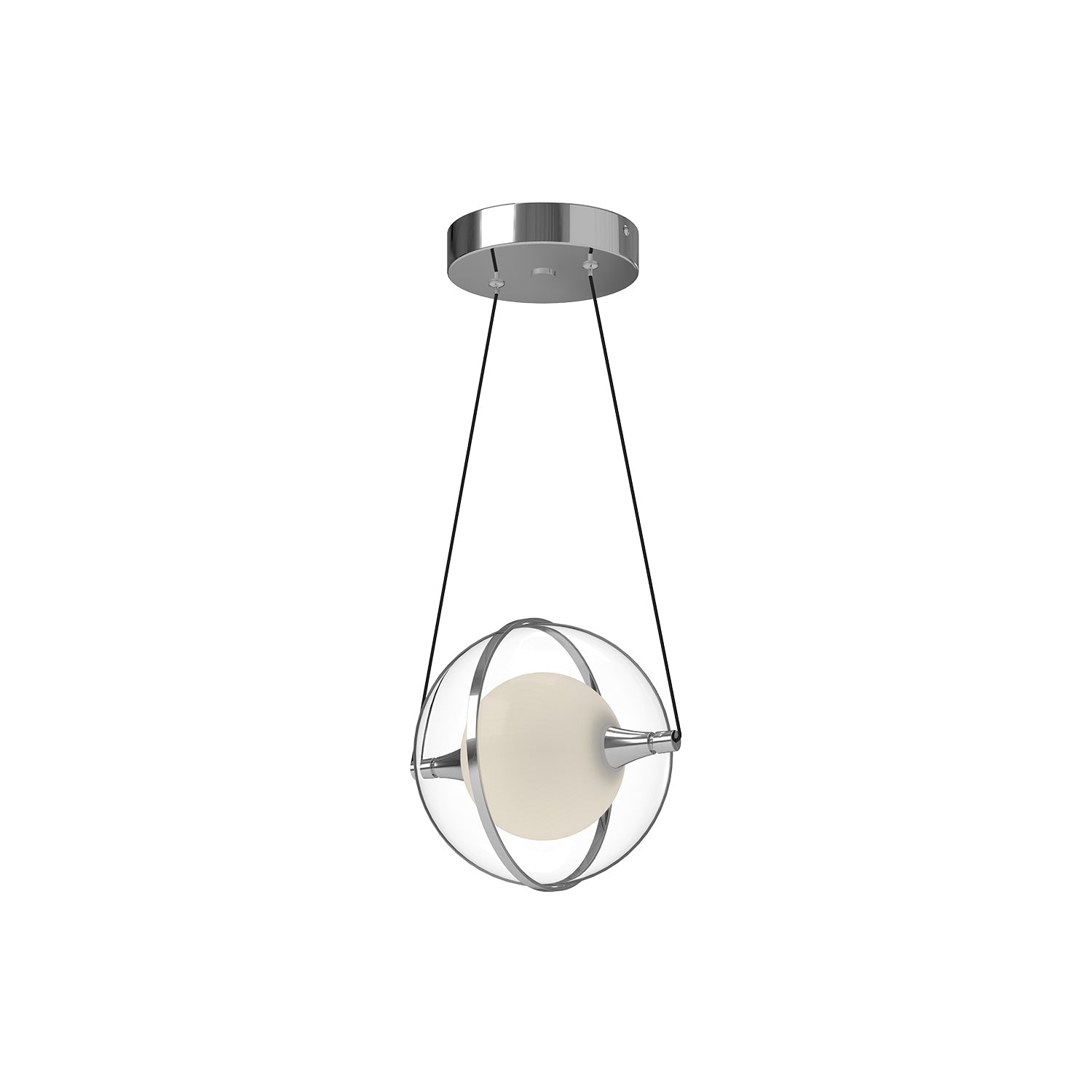 Kuzco Aries PD76708-CH-UNV Pendant Light Fixture, LED, Chrome