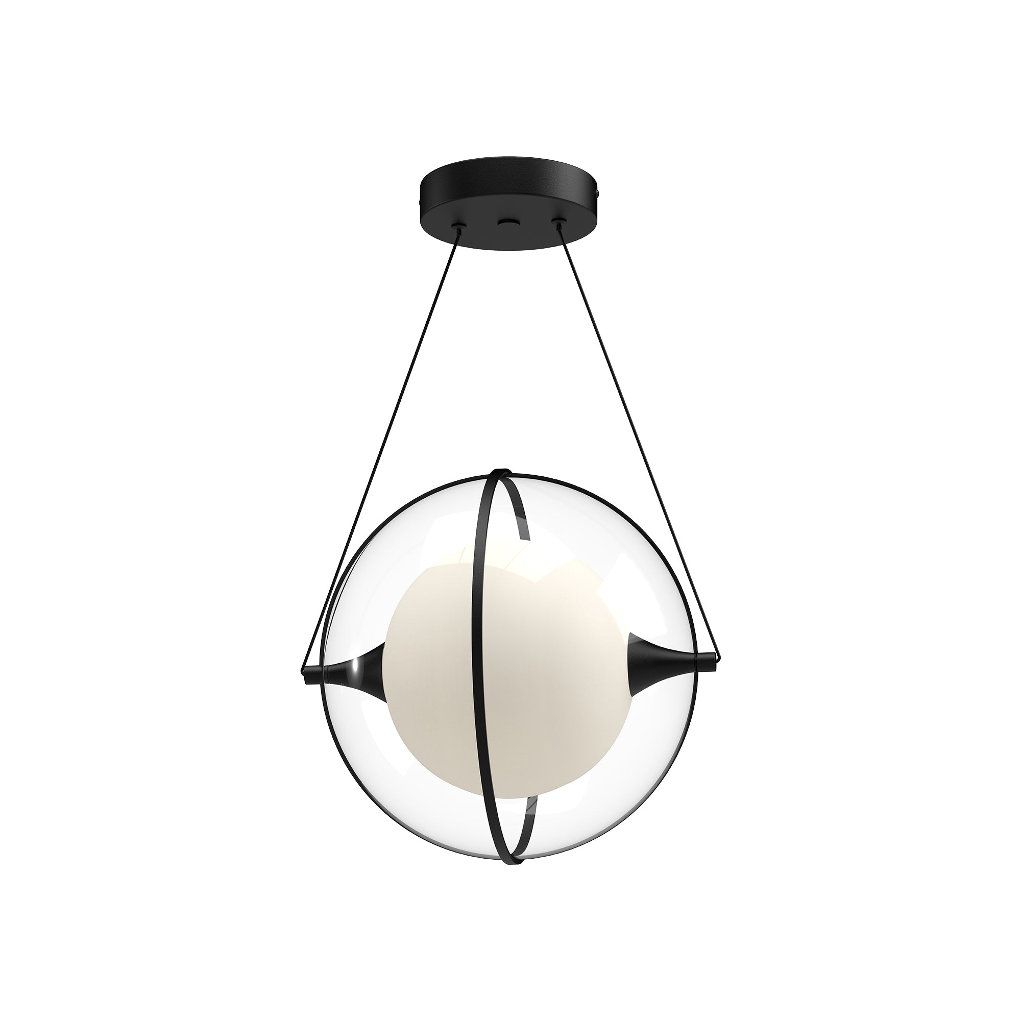 Kuzco Aries PD76712-BK-UNV Pendant, LED, 12-in, Black