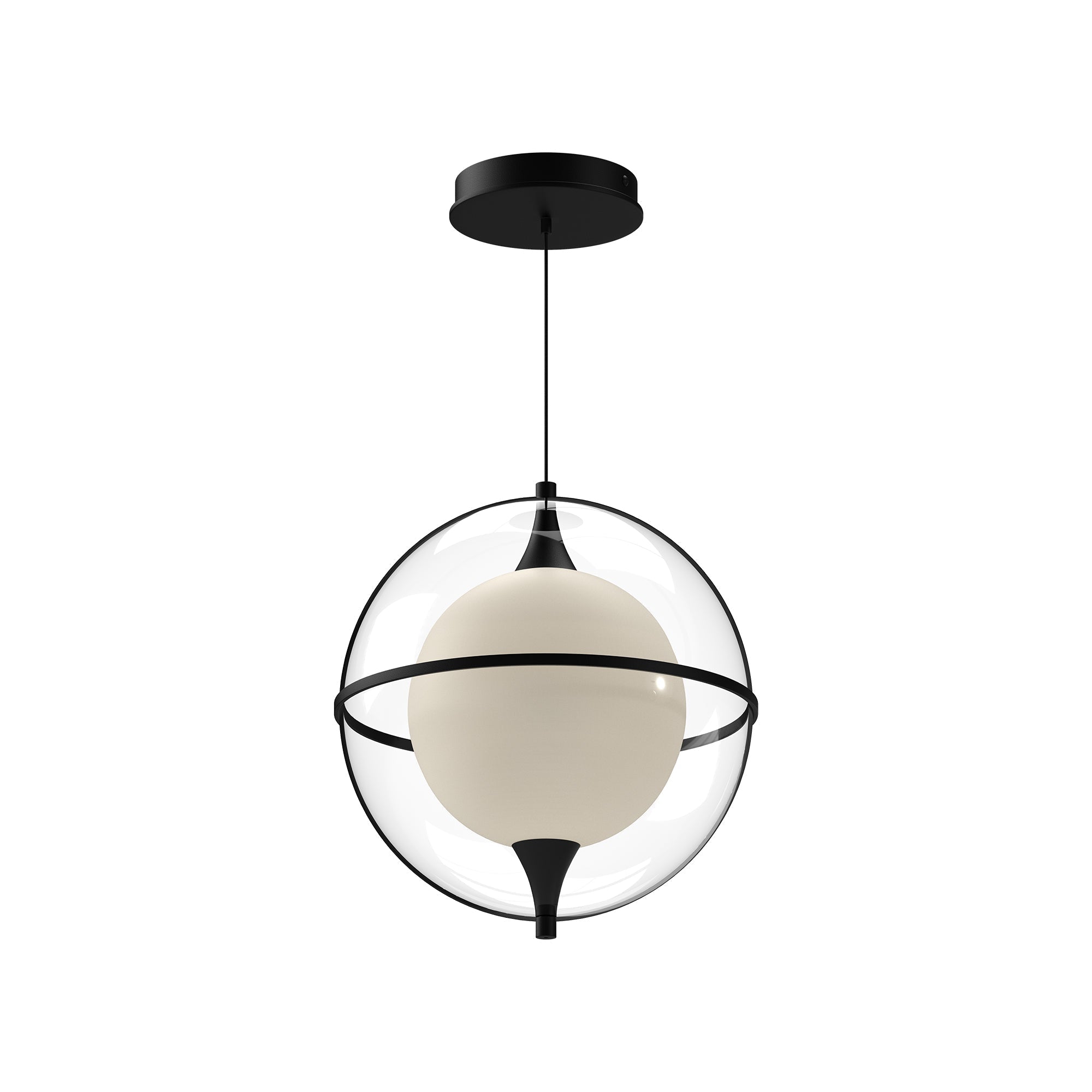 Kuzco Aries PD76712-BK-UNV Pendant, LED, 12-in, Black