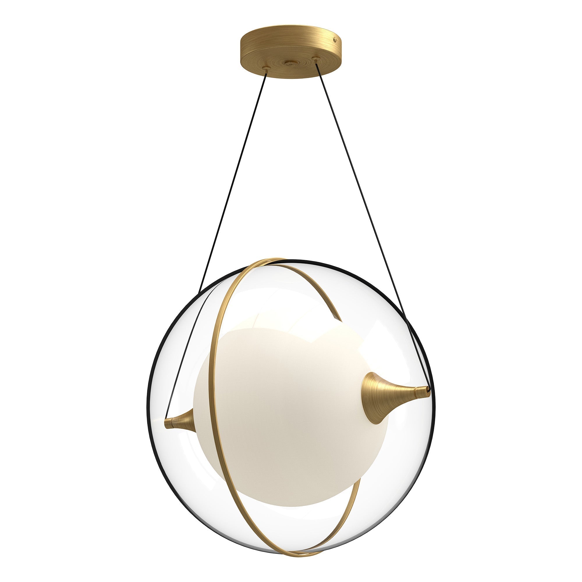 Kuzco Aries PD76716-BG-UNV Pendant, 21W Watt, Adjustable Lengths, Brushed Gold