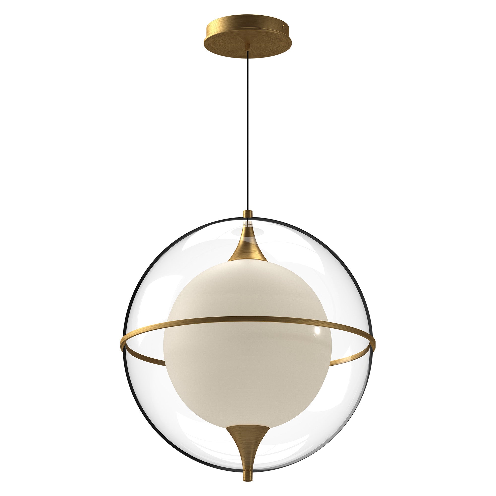 Kuzco Aries PD76716-BG-UNV Pendant, 21W Watt, Adjustable Lengths, Brushed Gold