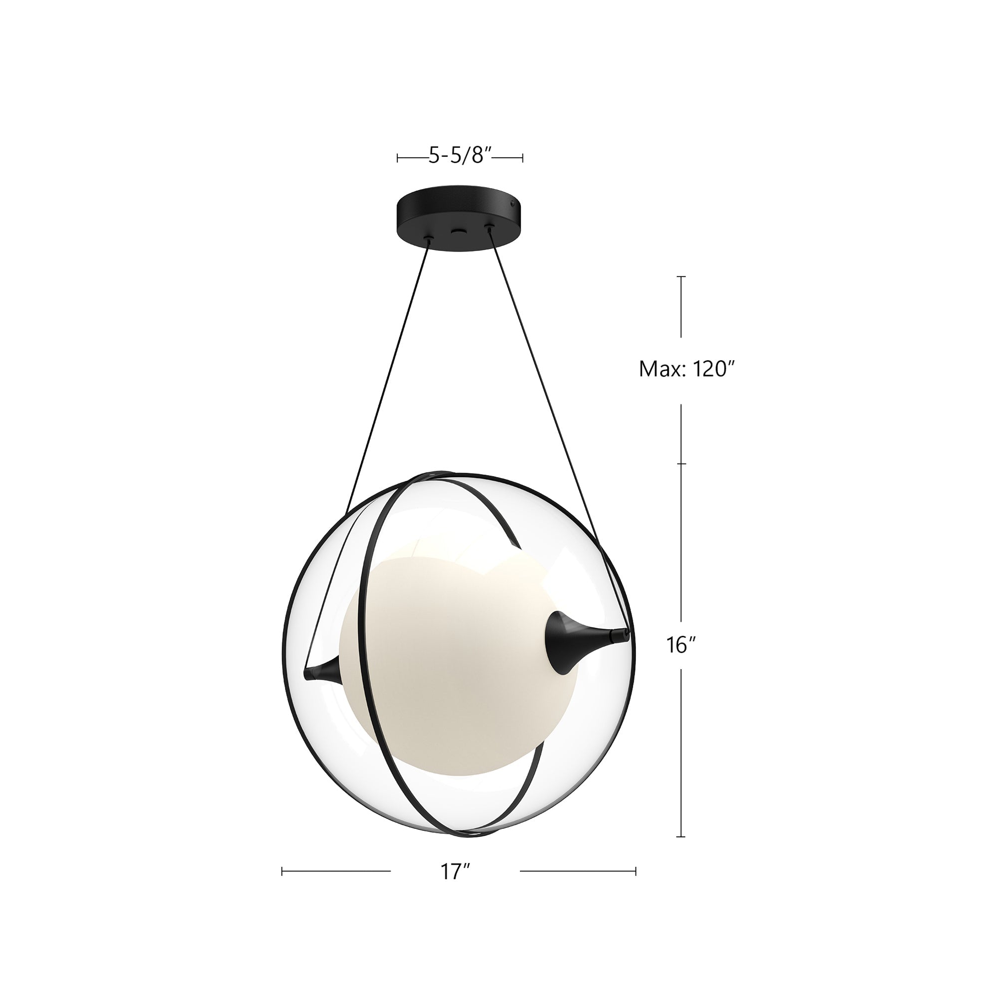 Kuzco Aries PD76716-BG-UNV Pendant, 21W Watt, Adjustable Lengths, Brushed Gold
