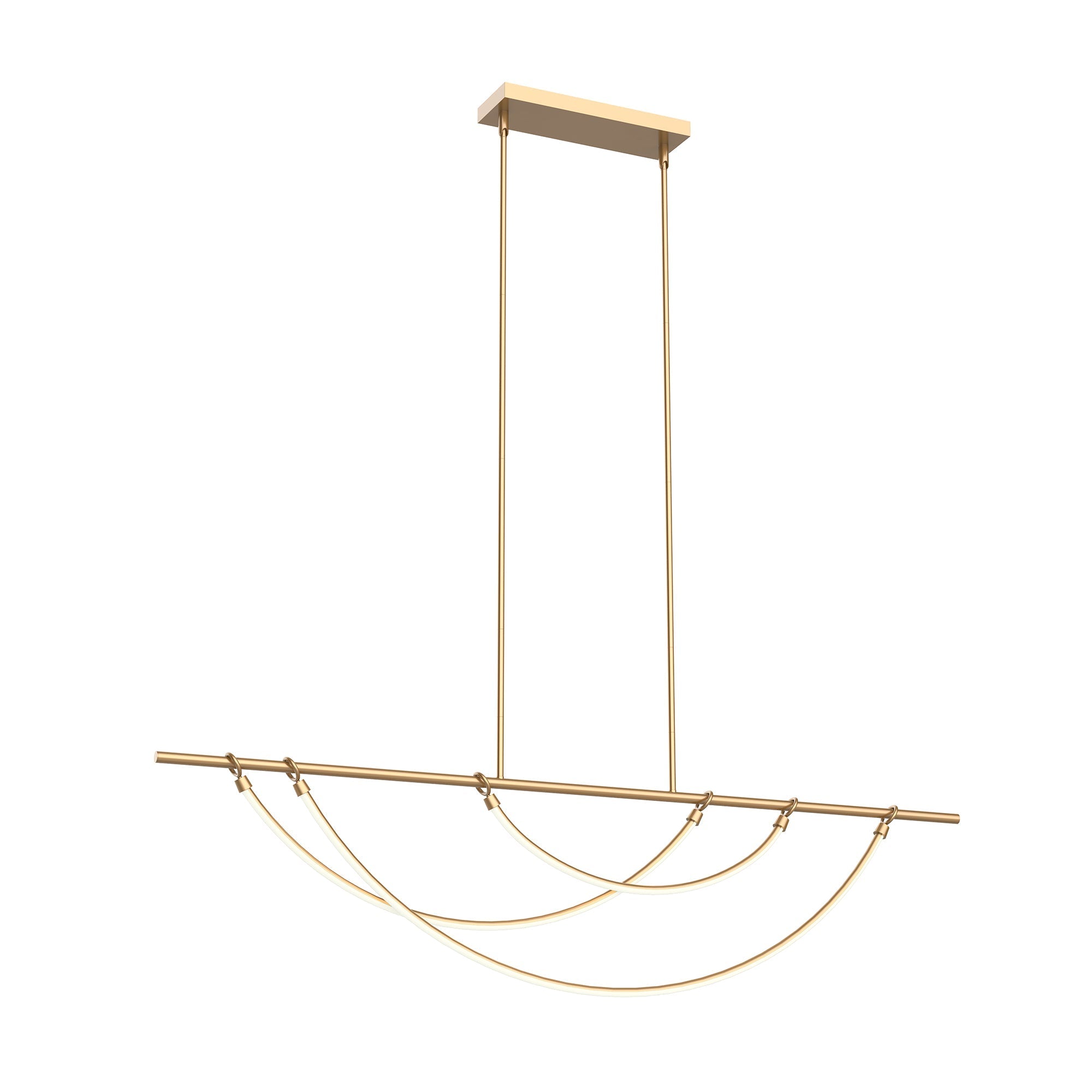 ALORA Lighting Aryas 60-in LED Linear Pendant, UL Damp Rated, Vintage Brass