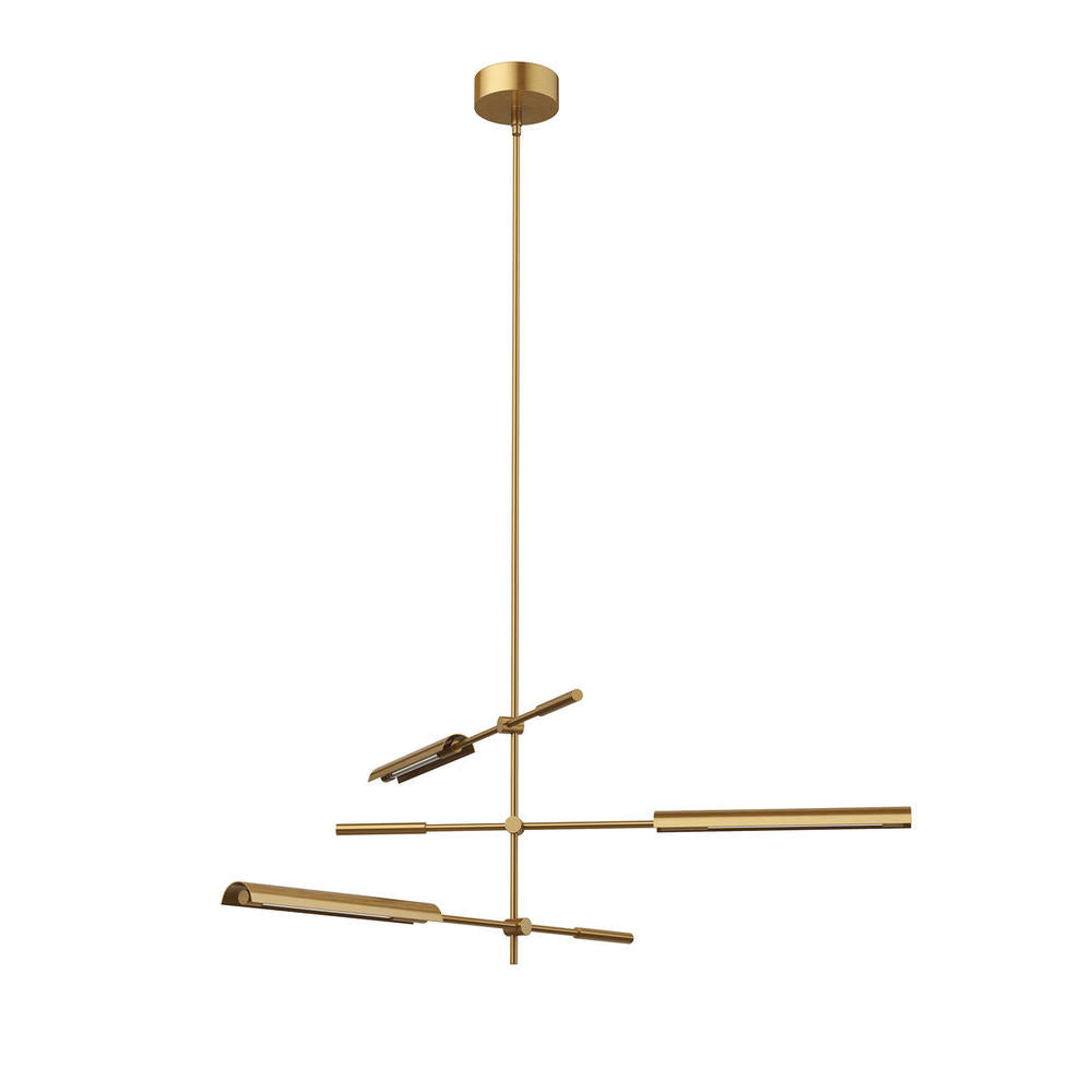 ALORA Lighting Astrid MP316403VBMS Multi Pendant, UL Damp Rated, Vintage Brass