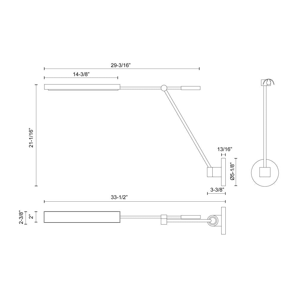 ALORA Lighting Astrid WV316601UBMS LED Wall/Vanity Light Fixture, UL Damp Rated, Urban Bronze
