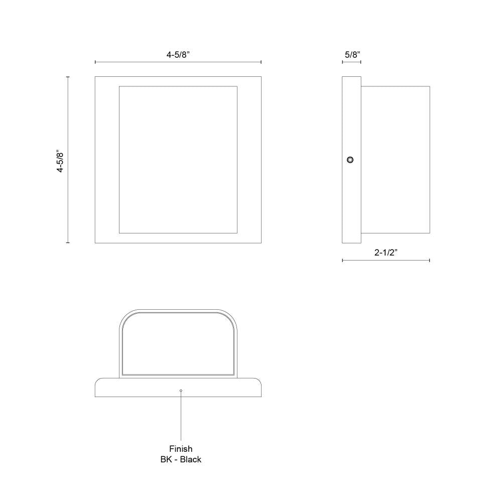 Kuzco Lighting AT48403-WH-UNV-3CCT Wall Light Fixture, UL Damp Rated, White