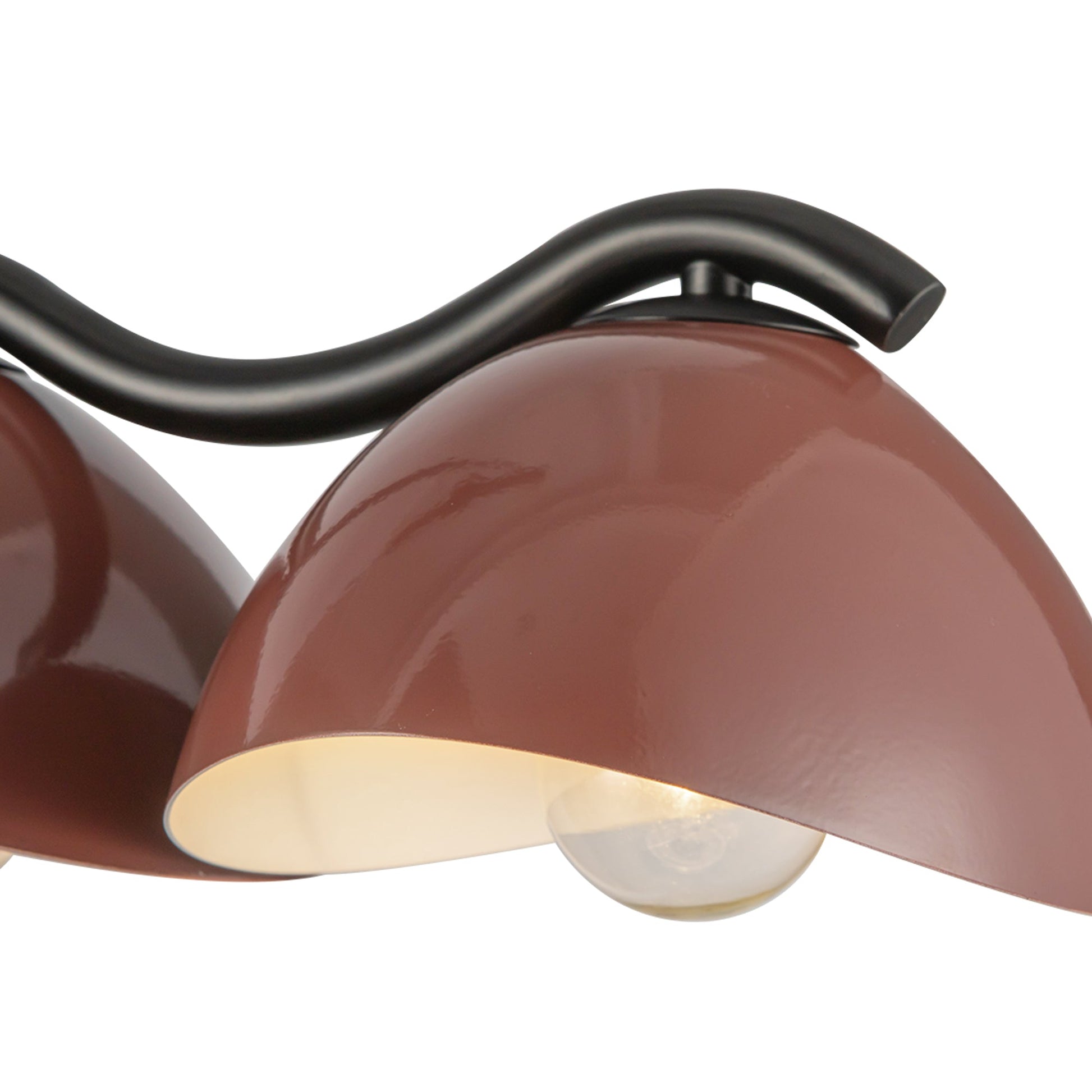 Kuzco LP57642-BK/BGD Atlas Linear Pendant, UL Damp Rated, Black/Burgundy