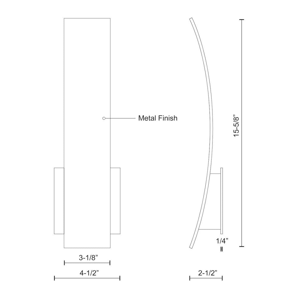 Kuzco Lighting Inc. BARI WS8016-WH Sconce Transitional - White