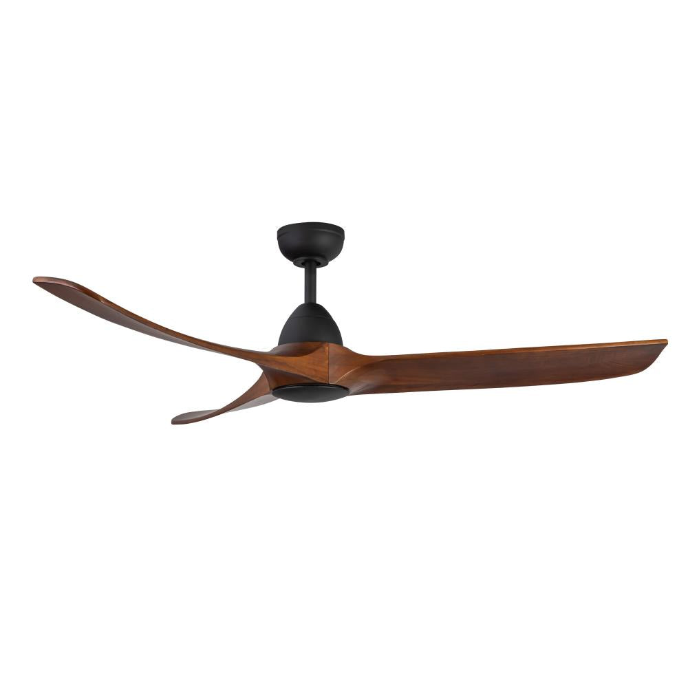 Kuzco Lighting CF77860-MB/DW Ceiling Fan, 60-in, Matte Black/Dark Walnut